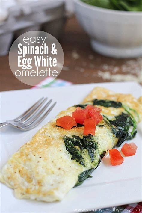 easy-spinach-egg-white-omelette-yummy-healthy image