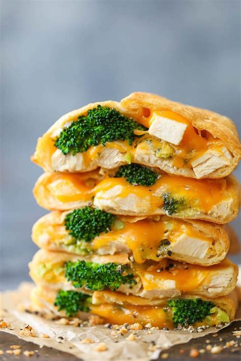 cheesy-chicken-and-broccoli-pockets-damn-delicious image