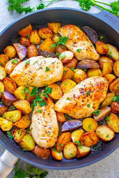 one-pan-lemon-chicken-and-potatoes-averie-cooks image