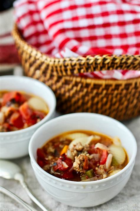 spicy-sausage-bell-pepper-and-corn-soup image