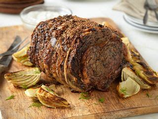 herb-crusted-beef-rib-roast-with-roasted-fennel-and image