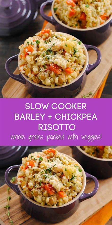 slow-cooker-barley-chickpea-risotto-foxes-love image