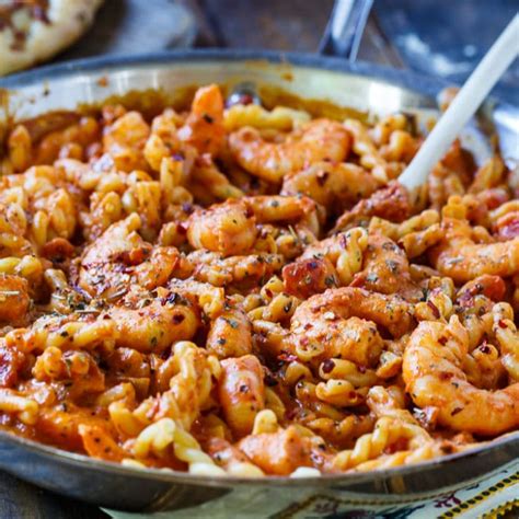 spicy-shrimp-and-tomato-cream-pasta image