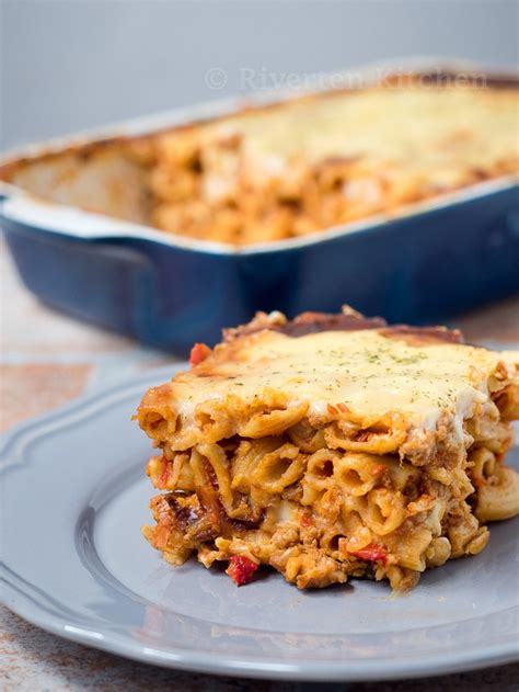cheesy-baked-macaroni-with-meat-sauce-riverten-kitchen image
