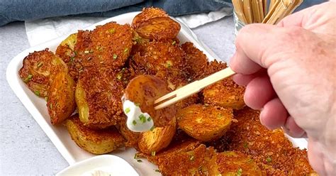 easy-crispy-parmesan-roasted-potatoes-pudge-factor image