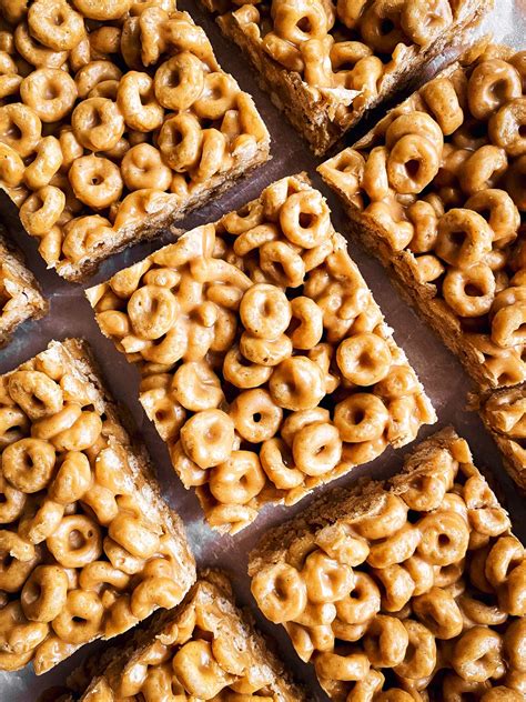 cheerio-peanut-butter-bars-recipe-unfussy-kitchen image