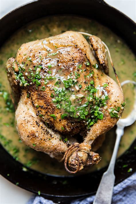 perfect-roast-chicken-with-lemon-herb-pan-sauce image