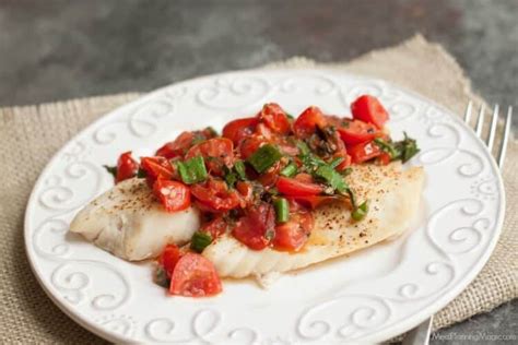 super-simple-tomato-basil-topped-baked-fish-meal image