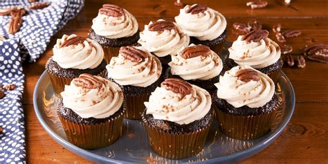 best-boozy-pecan-pie-cupcakes-recipe-delish image