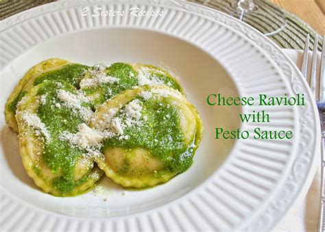 easy-cheese-ravioli-with-pesto-sauce-2-sisters image