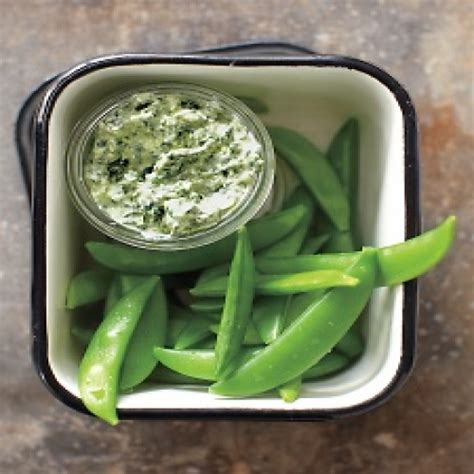 kale-dip-with-snap-peas-completerecipescom image