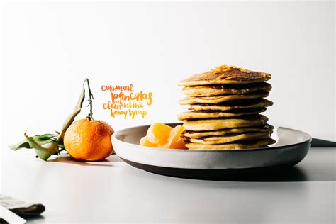 crispy-cornmeal-pancakes-with-honey-clementine image