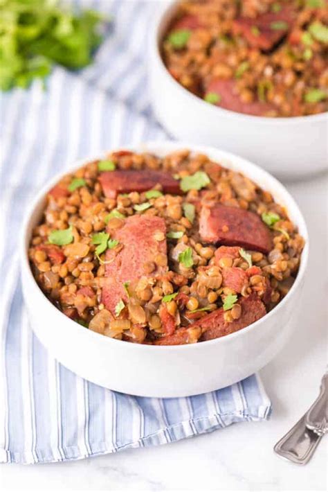 spicy-lentils-with-sausage-recipe-how-to-cook-lentils image