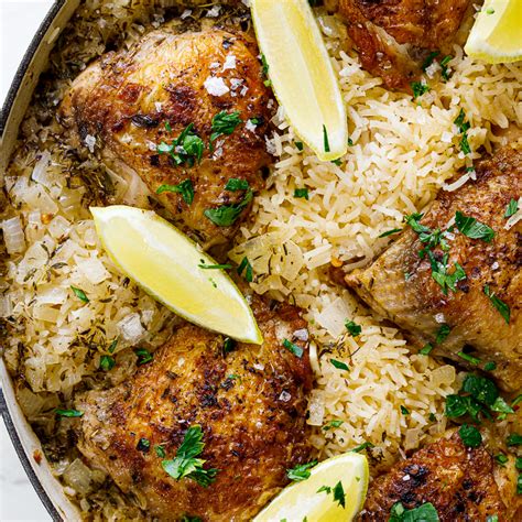 easy-baked-lemon-chicken-and-rice-simply-delicious image