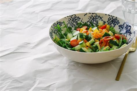 quick-easy-vegetable-salad-w-garlic-lemon-dressing image