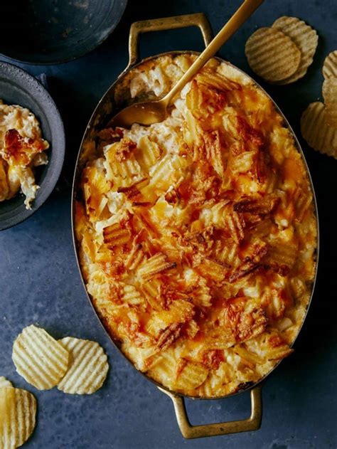 cheesy-potato-casserole-spoon-fork-bacon image