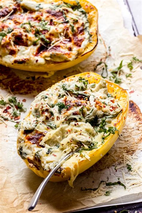 twice-baked-spaghetti-squash-with-garlic-cheese-little-broken image