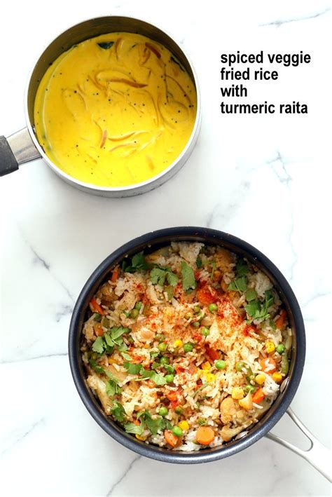 masala-fried-rice-with-turmeric-onion-raita-vegan-richa image