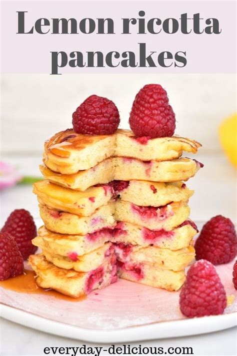 melt-in-your-mouth-lemon-ricota-pancakes-with-rasperries image