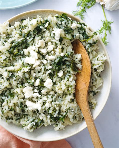 spinach-rice-with-feta-a-couple-cooks image