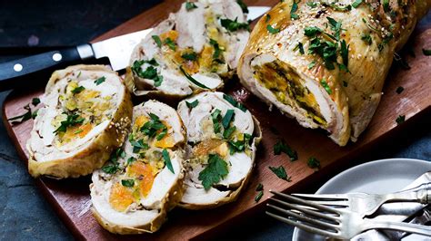 rolled-chicken-with-apricot-and-pistachio-stuffing-nz image