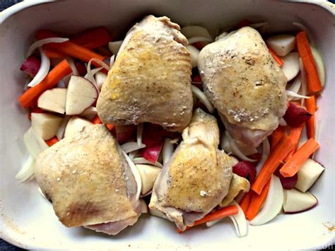 easy-roasted-chicken-thighs-with-potatoes-and-carrots image