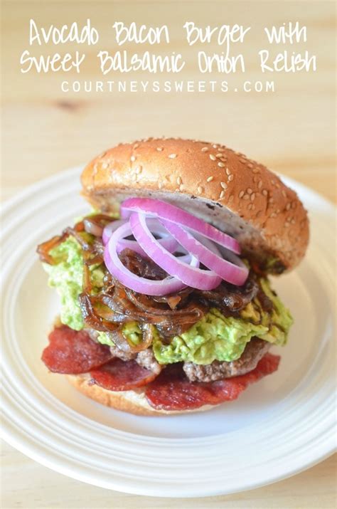 avocado-bacon-burger-with-sweet-balsamic-onion-relish image