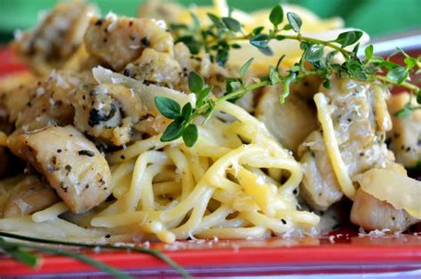 garlic-basil-chicken-pasta-with-alfredo-sauce image