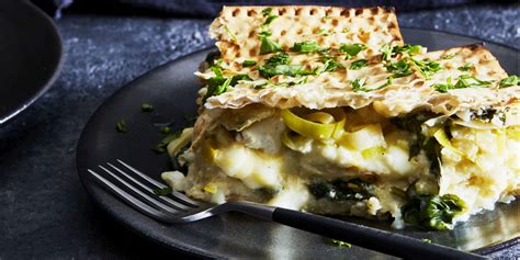 matzah-pie-with-leek-and-spinach-recipe-the-nosher image