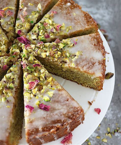 pistachio-rose-semolina-cake-recipe-savory-spin image