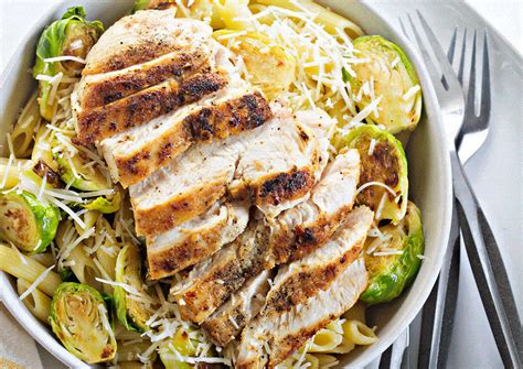 chicken-pasta-with-brussel-sprouts-i-am-homesteader image