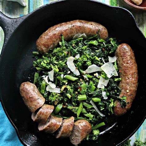 baked-italian-sausage-recipe-with-broccoli-rabe image
