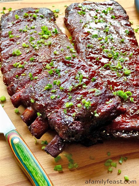 sweet-and-spicy-smoked-pork-ribs-a-family-feast image