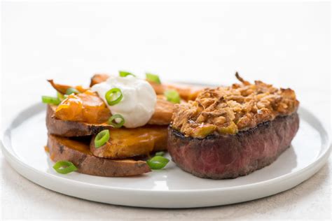 bbq-onion-crusted-sirloin-steak-recipe-home-chef image