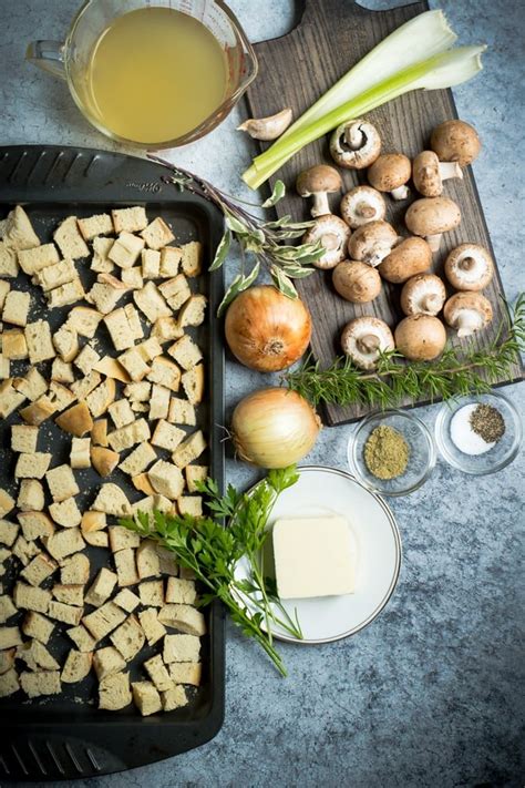mushroom-herb-bread-stuffing-recipe-the image