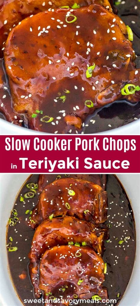 easy-slow-cooker-pork-chops-video-sweet-and-savory image