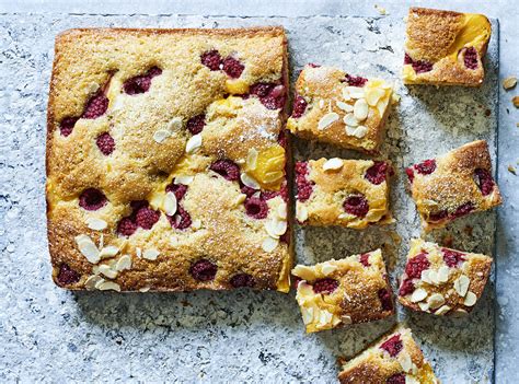 raspberry-custard-cake-recipe-olivemagazine image