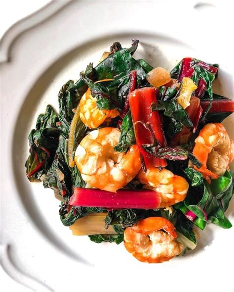 healthy-one-skillet-shrimp-with-rainbow-chard image