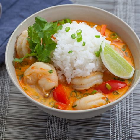 thai-shrimp-soup-with-coconut-lemongrass-red-curry image