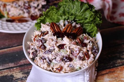 cranberry-pecan-chicken-salad-baked-broiled-and image