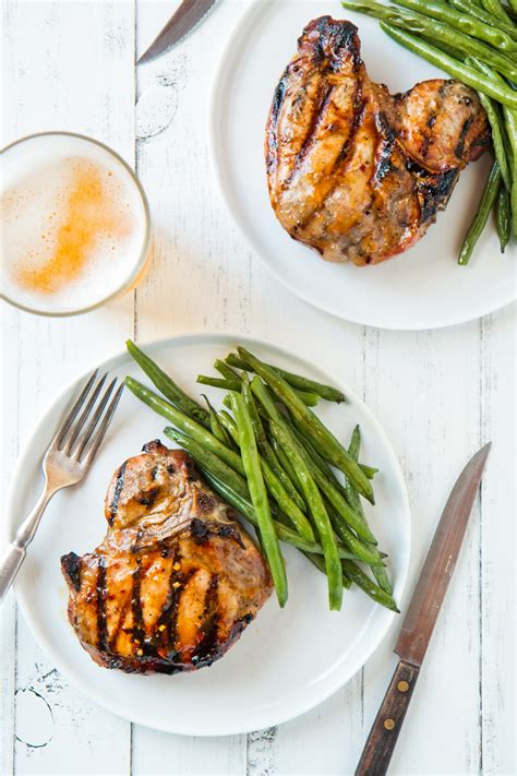 sweet-spicy-apricot-glazed-grilled-pork-chops image