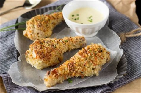 panko-crusted-chicken-with-honey-mustard-dipping image