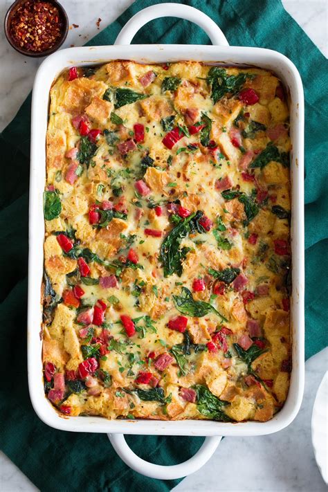 strata-recipe-with-ham-and-cheese-cooking image