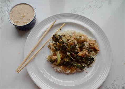 chicken-and-bok-choy-stir-fry-with-peanut-sauce image