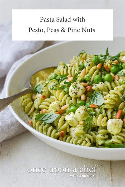 pesto-pasta-salad-with-peas-pine-nuts-mozzarella image