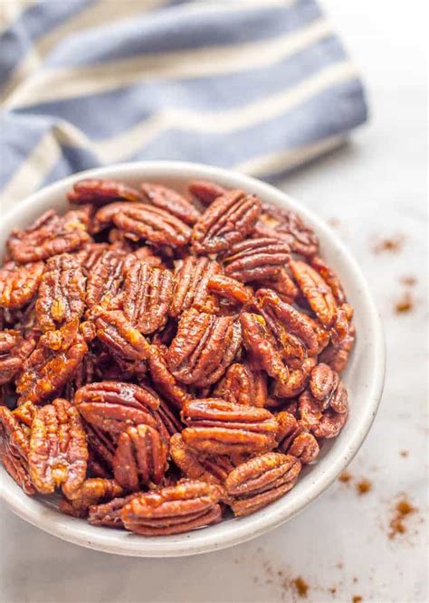 sweet-and-spicy-pecans-with-maple-syrup-family-food-on-the-table image