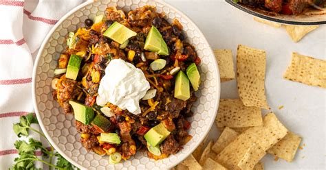 loaded-taco-skillet-one-pot-30-minutes-wholesome image