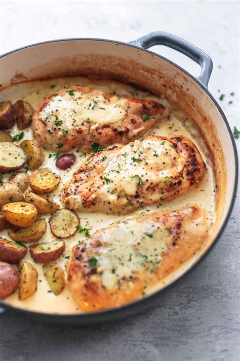 chicken-and-potatoes-with-dijon-cream-sauce-creme-de-la-crumb image