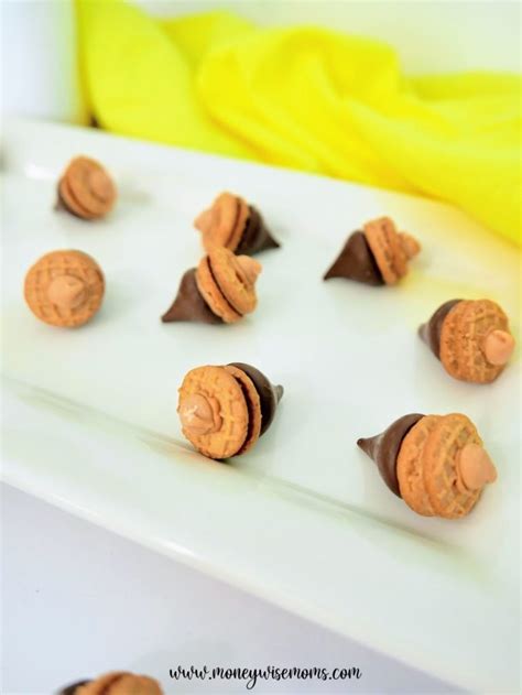 peanut-butter-chocolate-acorn-cookies image