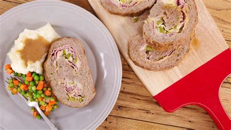 turkey-roll-meatloaf-with-ham-and-cheese-rachael image